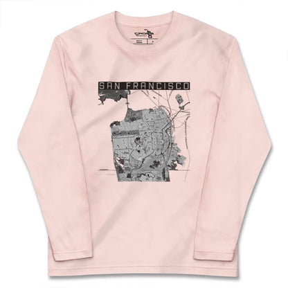 【サンフランシスコ（アメリカ）】地図柄ロングスリーブTシャツ
