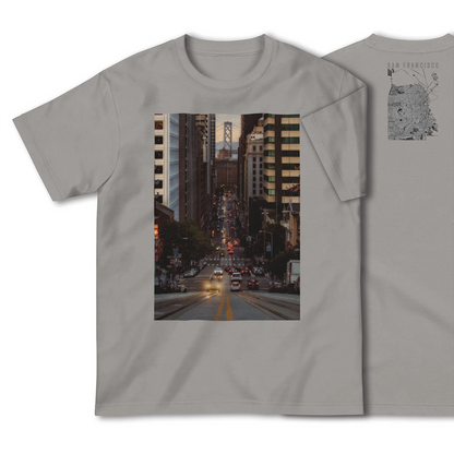 【サンフランシスコ（アメリカ）】Map World ハイクオリティTシャツ