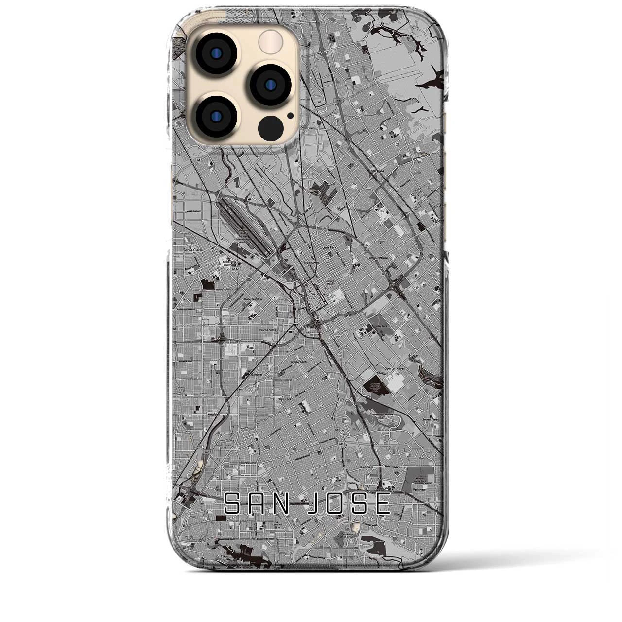 【サンノゼ（アメリカ）】地図柄iPhoneケース（クリアタイプ）