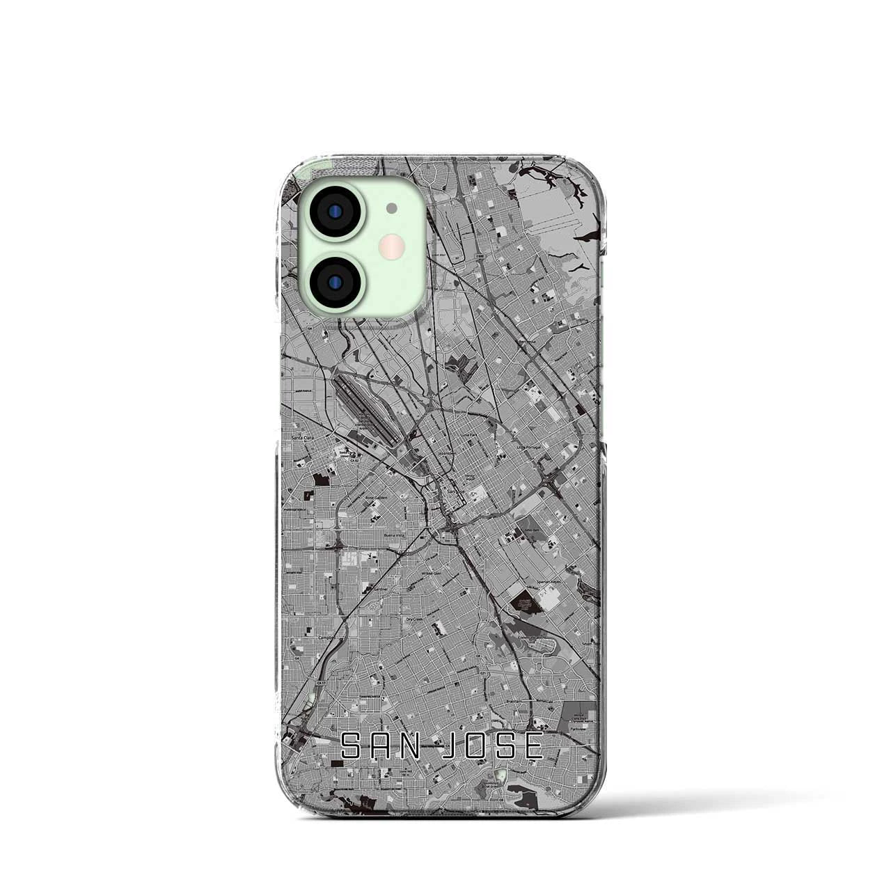【サンノゼ（アメリカ）】地図柄iPhoneケース（クリアタイプ）