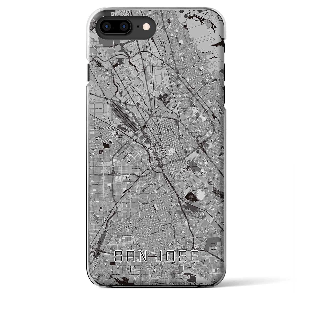【サンノゼ（アメリカ）】地図柄iPhoneケース（クリアタイプ）