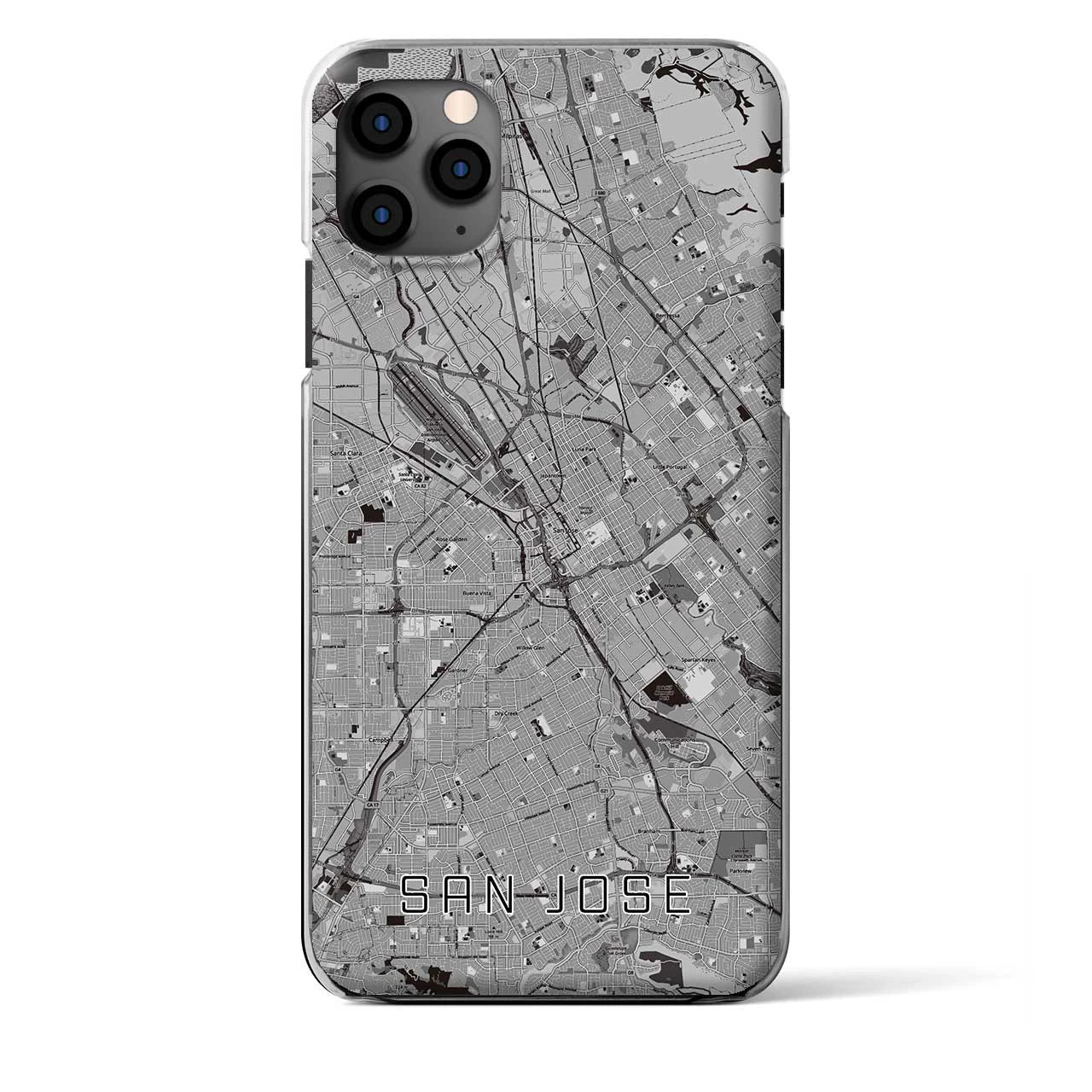 【サンノゼ（アメリカ）】地図柄iPhoneケース（クリアタイプ）