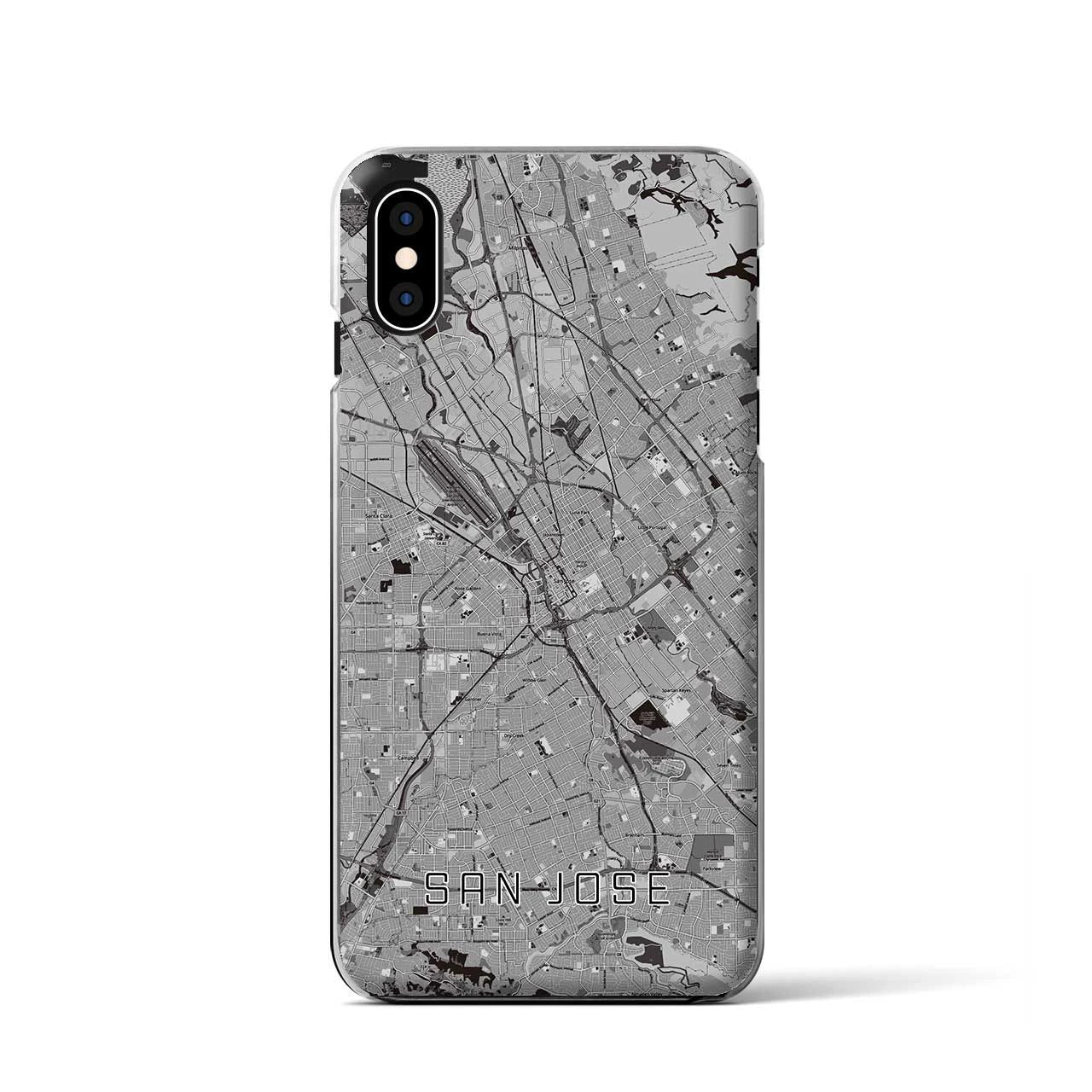 【サンノゼ（アメリカ）】地図柄iPhoneケース（クリアタイプ）