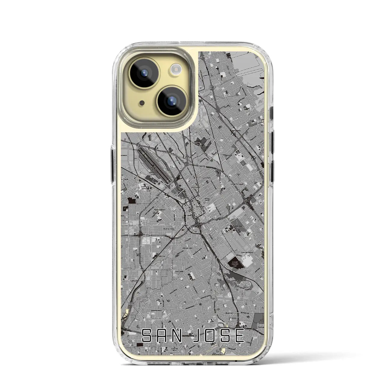 【サンノゼ（アメリカ）】地図柄iPhoneケース（MagSafeタイプ）