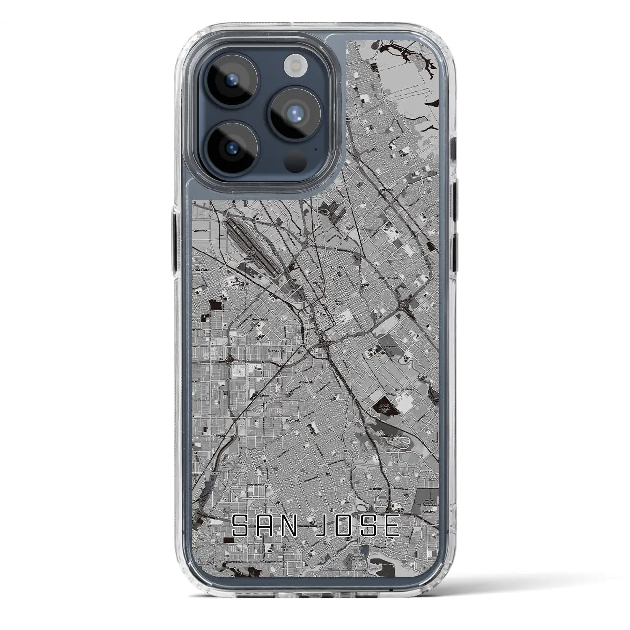 【サンノゼ（アメリカ）】地図柄iPhoneケース（MagSafeタイプ）