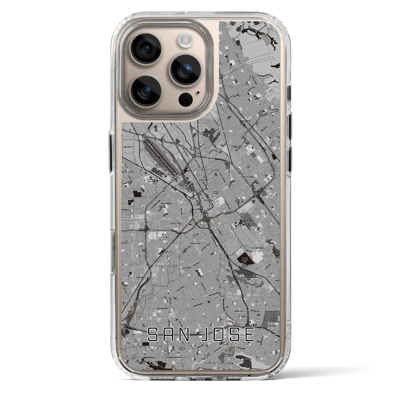 【サンノゼ（アメリカ）】地図柄iPhoneケース（MagSafeタイプ）