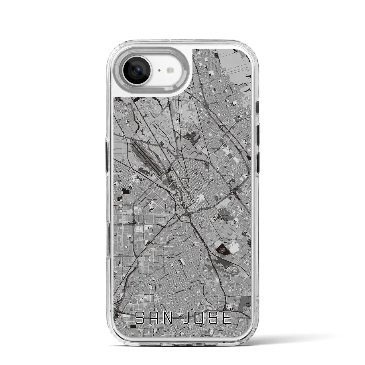 【サンノゼ（アメリカ）】地図柄iPhoneケース（MagSafeタイプ）