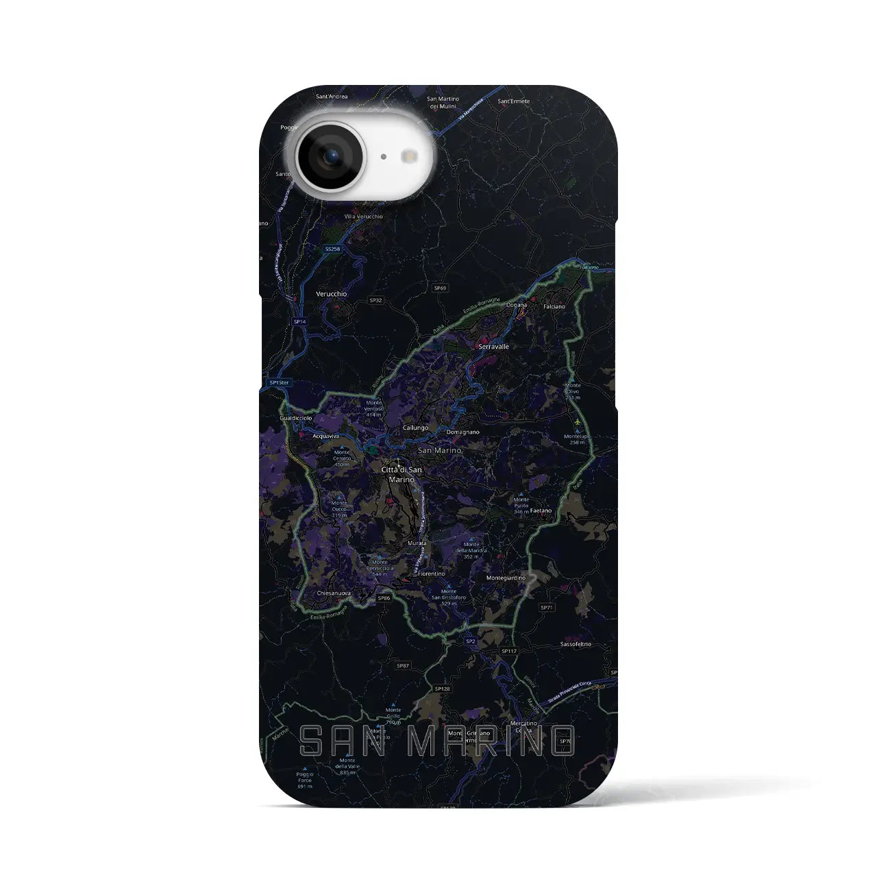 【サンマリノ】地図柄iPhoneケース（バックカバータイプ）