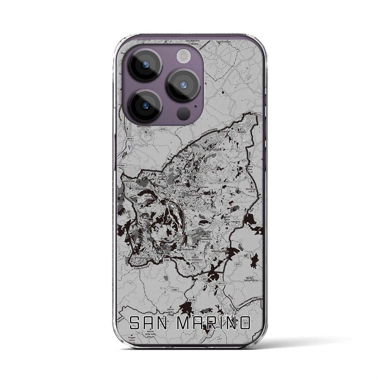 【サンマリノ】地図柄iPhoneケース（クリアタイプ）