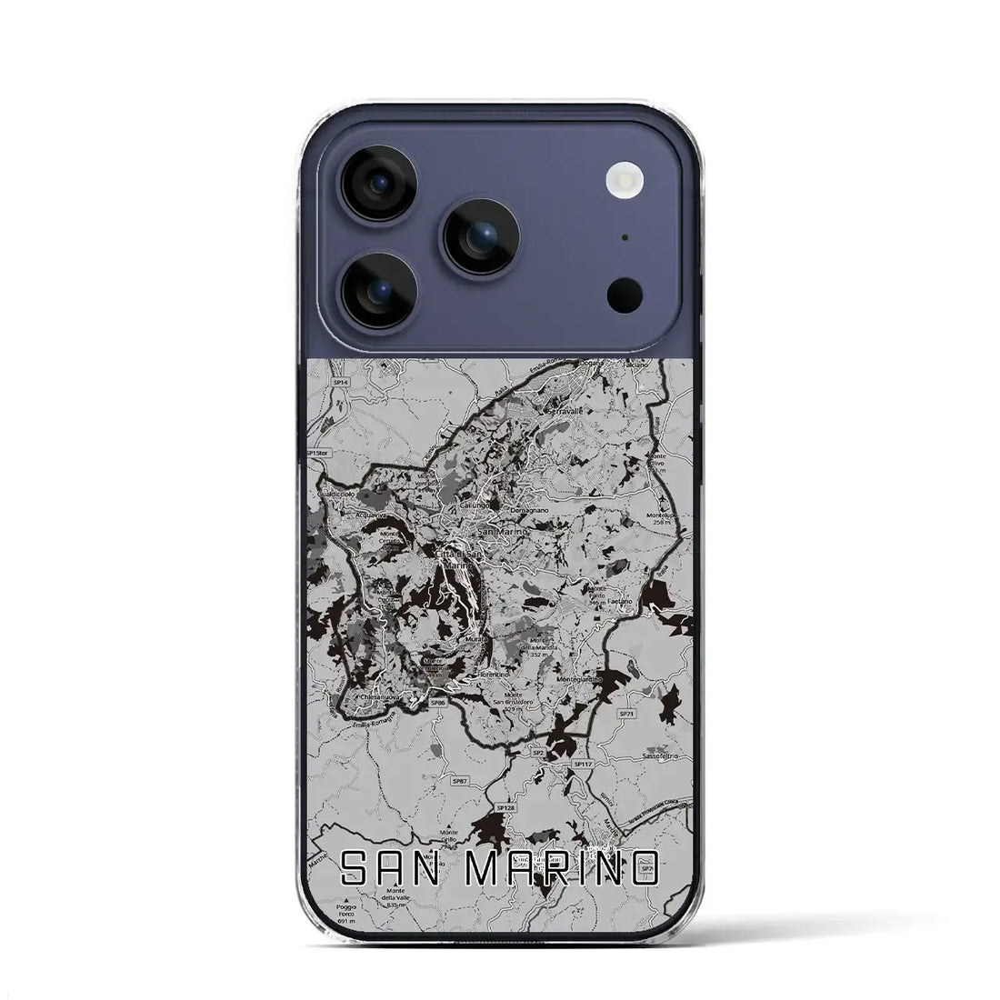 【サンマリノ】地図柄iPhoneケース（クリアタイプ）