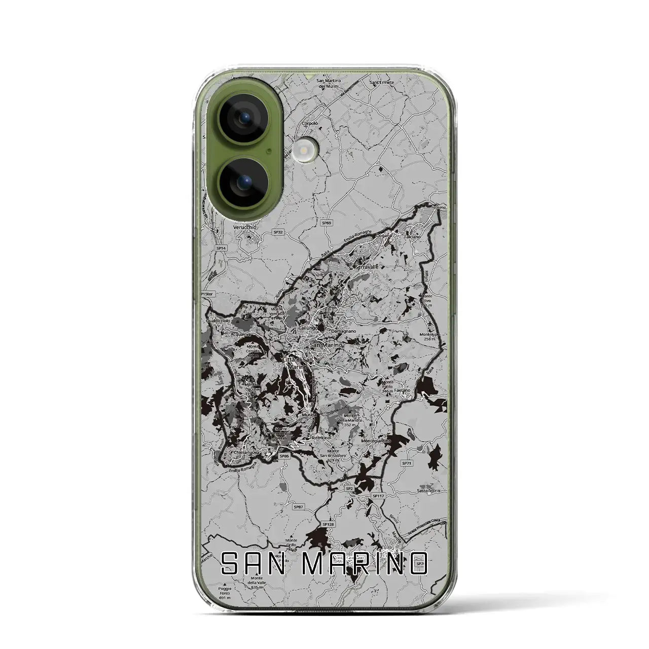 【サンマリノ】地図柄iPhoneケース（クリアタイプ）