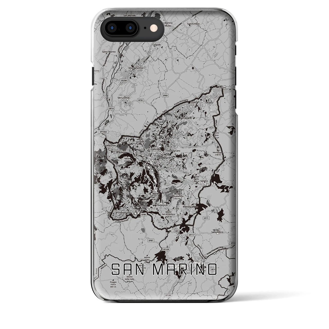【サンマリノ】地図柄iPhoneケース（クリアタイプ）