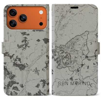 【サンマリノ】地図柄iPhoneケース（手帳タイプ）