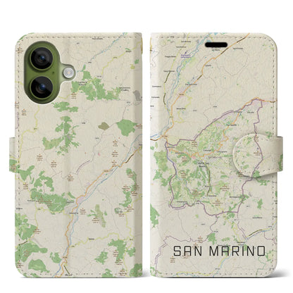 【サンマリノ】地図柄iPhoneケース（手帳タイプ）