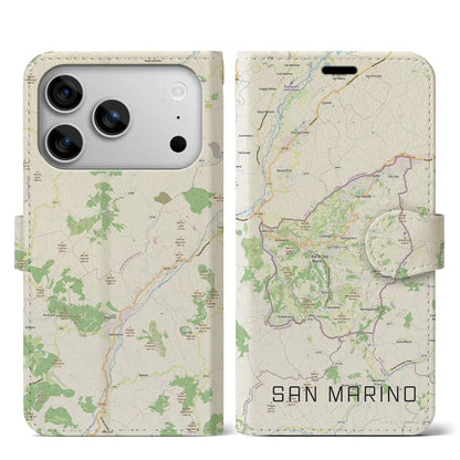 【サンマリノ】地図柄iPhoneケース（手帳タイプ）
