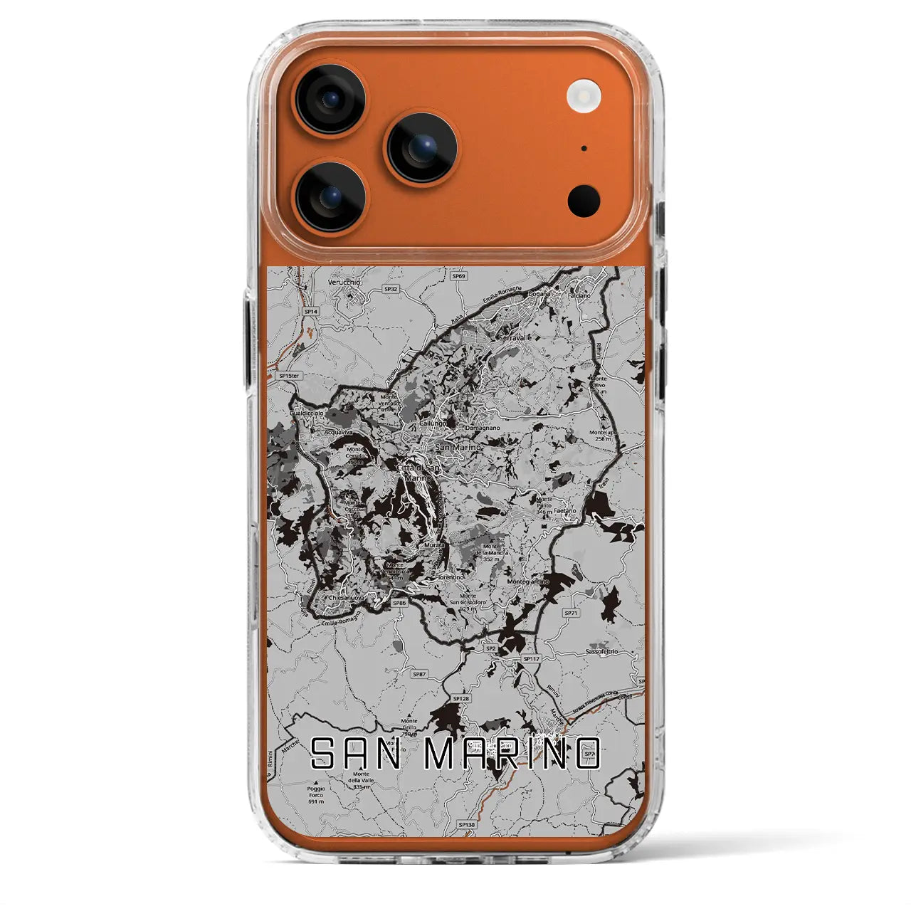 【サンマリノ】地図柄iPhoneケース（MagSafeタイプ）