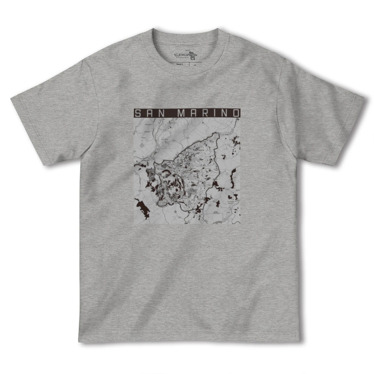 【サンマリノ】地図柄ヘビーウェイトTシャツ