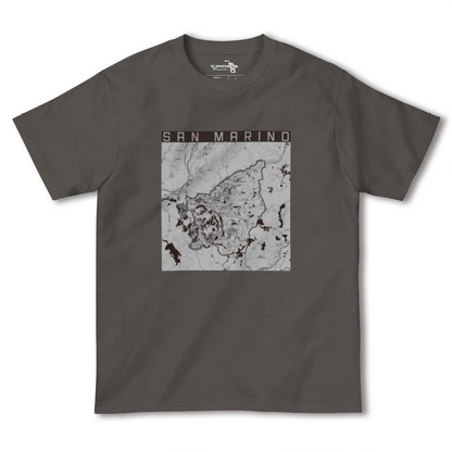 【サンマリノ】地図柄ヘビーウェイトTシャツ