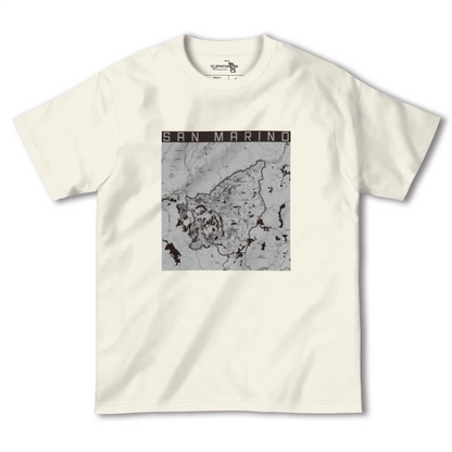 【サンマリノ】地図柄ヘビーウェイトTシャツ