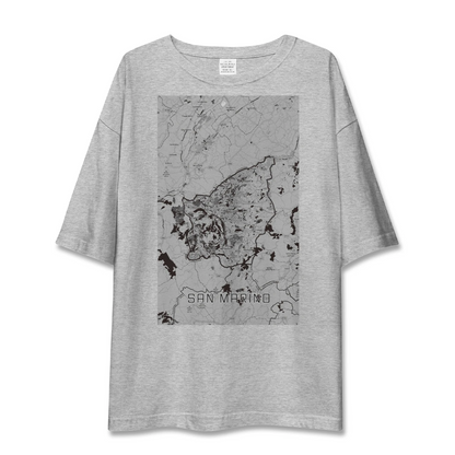 【サンマリノ】地図柄ビッグシルエットTシャツ