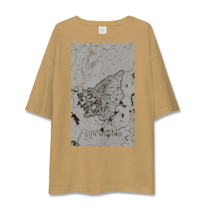 【サンマリノ】地図柄ビッグシルエットTシャツ