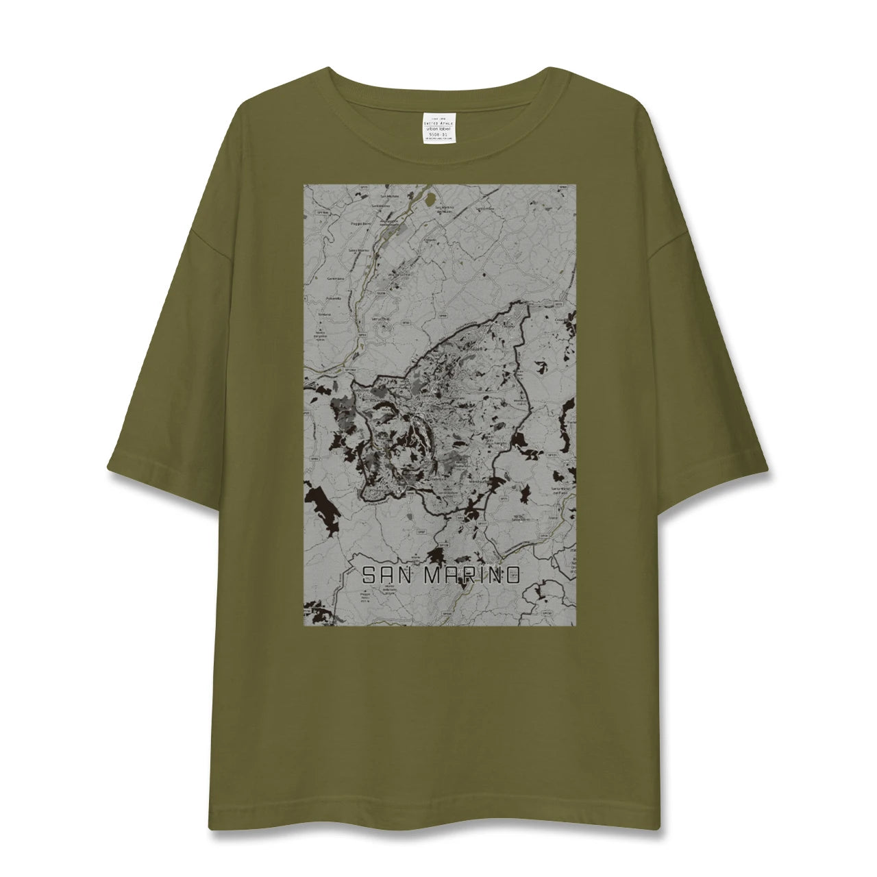 【サンマリノ】地図柄ビッグシルエットTシャツ