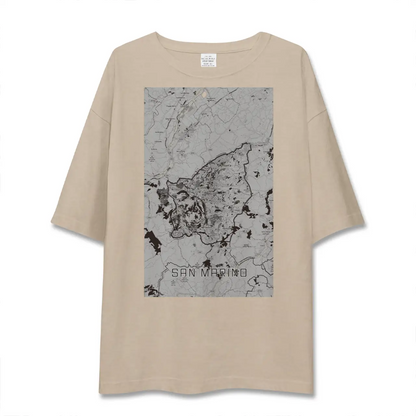 【サンマリノ】地図柄ビッグシルエットTシャツ