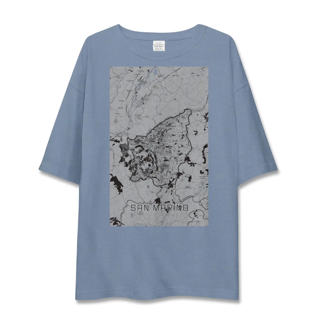【サンマリノ】地図柄ビッグシルエットTシャツ