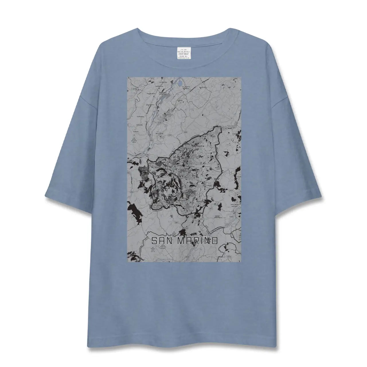 【サンマリノ】地図柄ビッグシルエットTシャツ