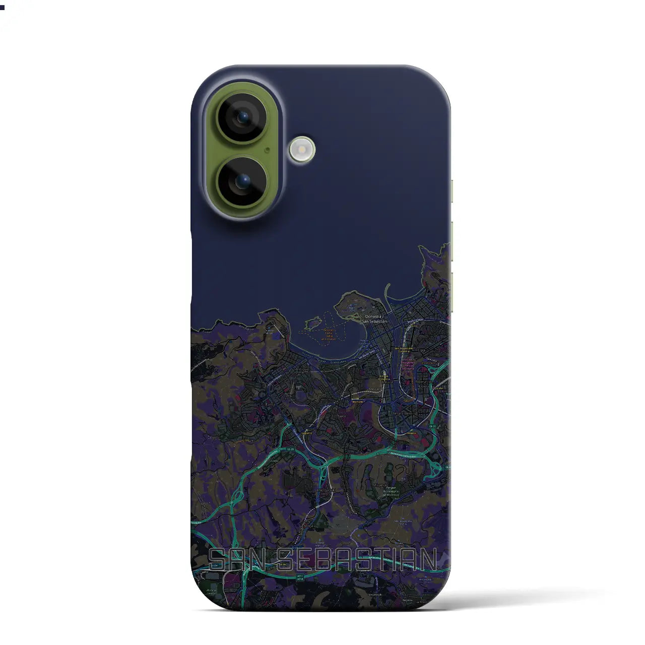 【サン・セバスティアン（スペイン）】地図柄iPhoneケース（バックカバータイプ）