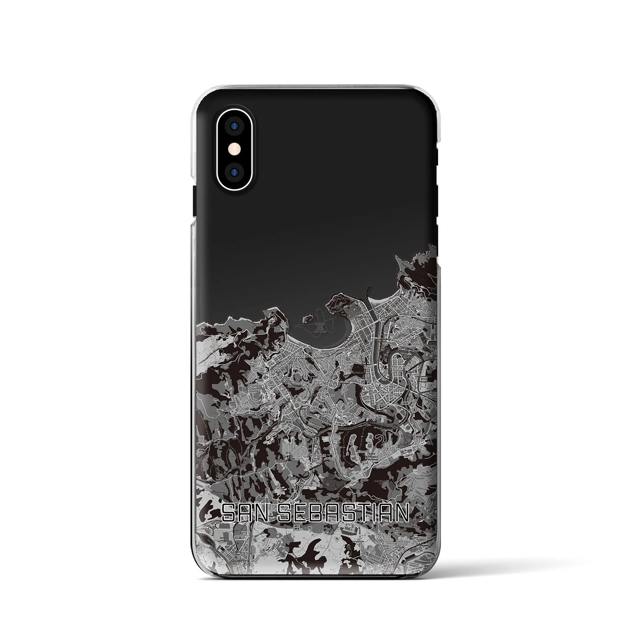 【サン・セバスティアン（スペイン）】地図柄iPhoneケース（クリアタイプ）