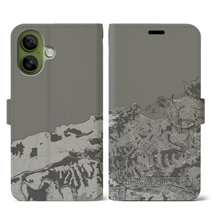 【サン・セバスティアン（スペイン）】地図柄iPhoneケース（手帳タイプ）