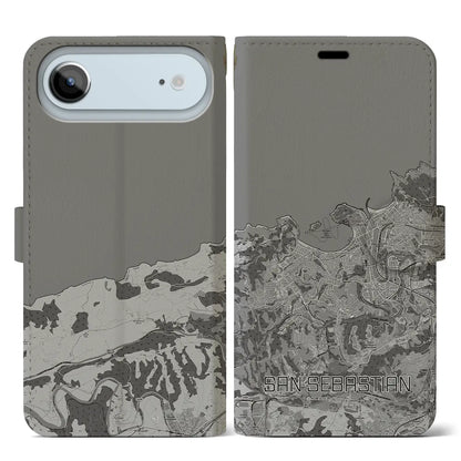 【サン・セバスティアン（スペイン）】地図柄iPhoneケース（手帳タイプ）