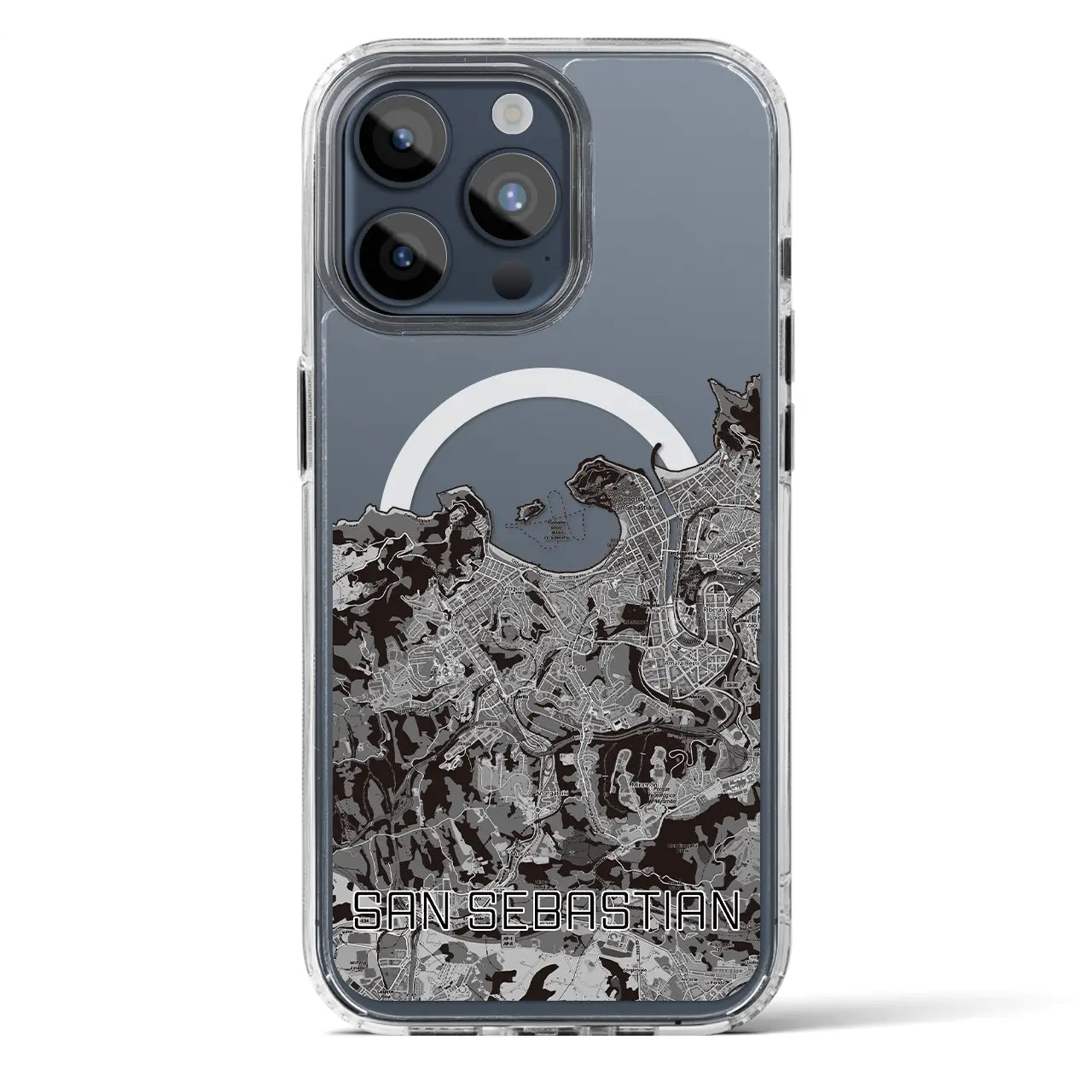 【サン・セバスティアン（スペイン）】地図柄iPhoneケース（MagSafeタイプ）
