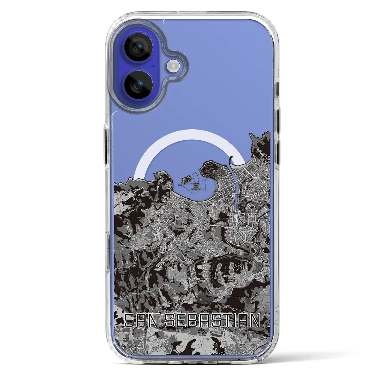 【サン・セバスティアン（スペイン）】地図柄iPhoneケース（MagSafeタイプ）