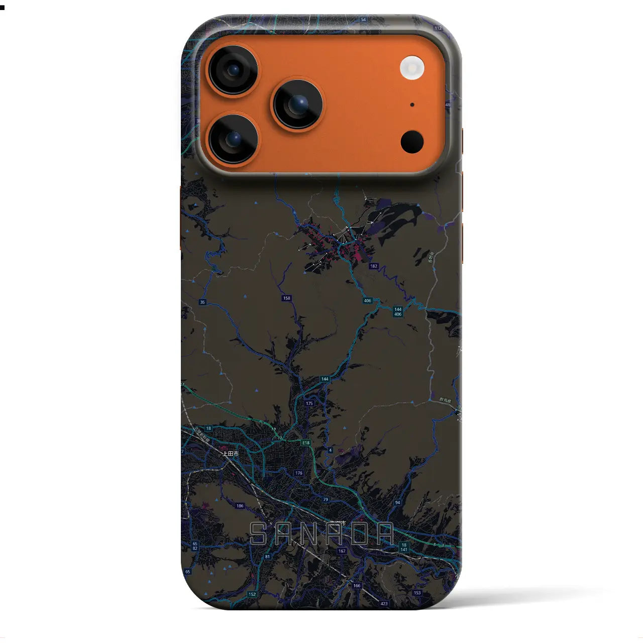 【真田（長野県）】地図柄iPhoneケース（バックカバータイプ）