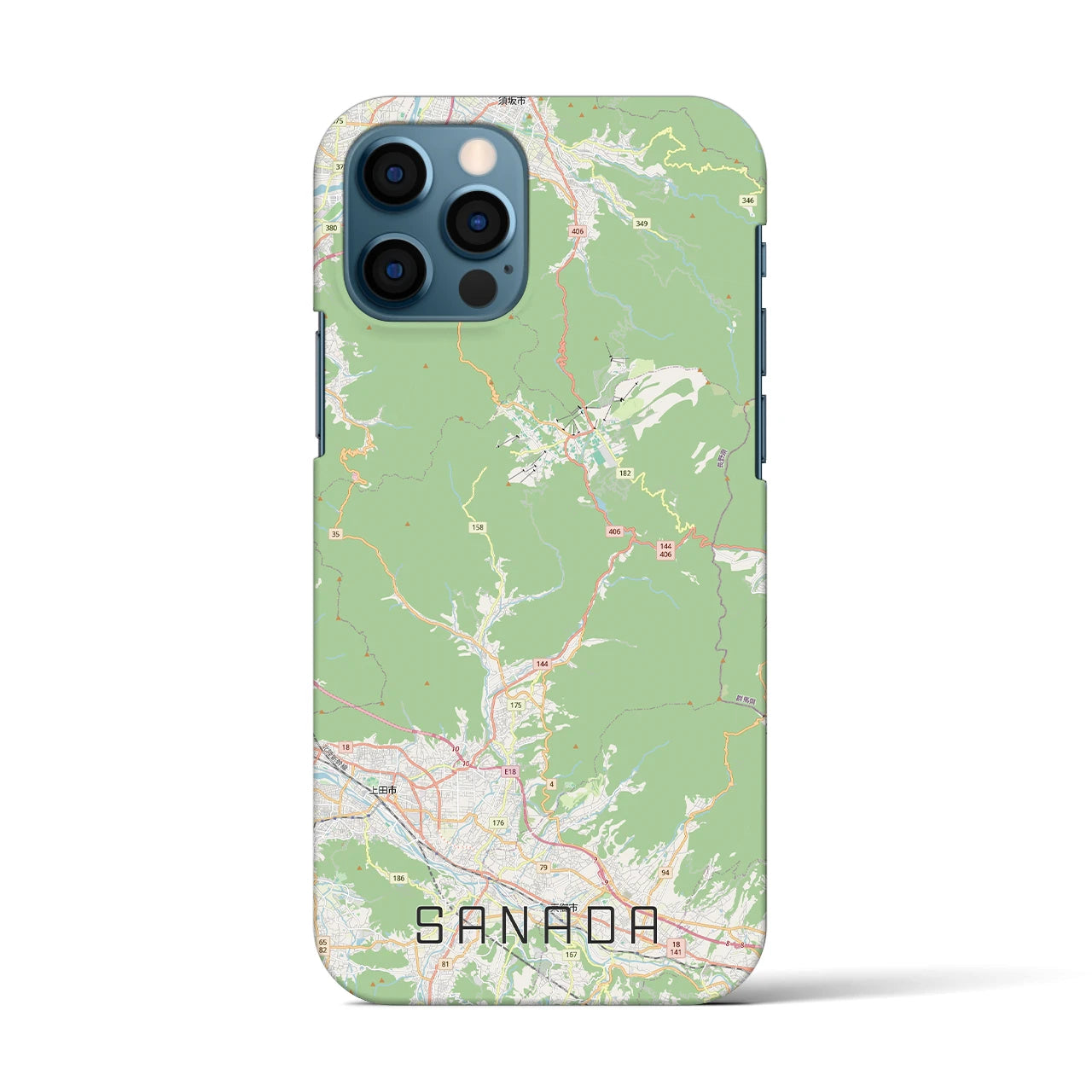 【真田（長野県）】地図柄iPhoneケース（バックカバータイプ）