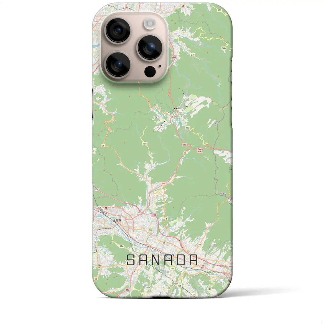 【真田（長野県）】地図柄iPhoneケース（バックカバータイプ）