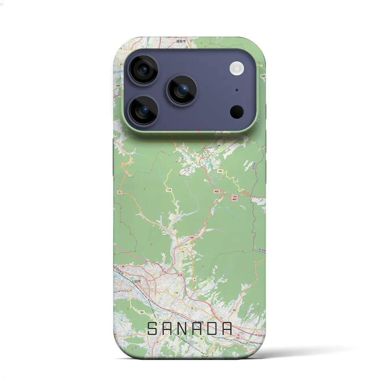 【真田（長野県）】地図柄iPhoneケース（バックカバータイプ）