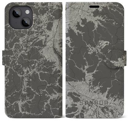 【真田（長野県）】地図柄iPhoneケース（手帳タイプ）