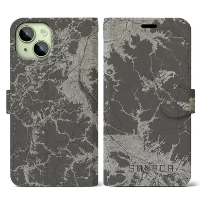 【真田（長野県）】地図柄iPhoneケース（手帳タイプ）