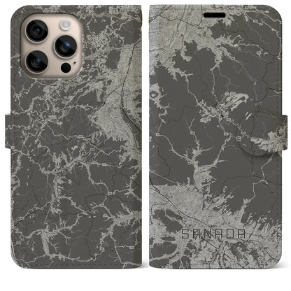 【真田（長野県）】地図柄iPhoneケース（手帳タイプ）