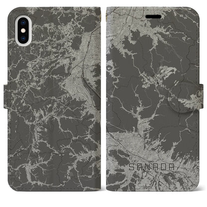 【真田（長野県）】地図柄iPhoneケース（手帳タイプ）