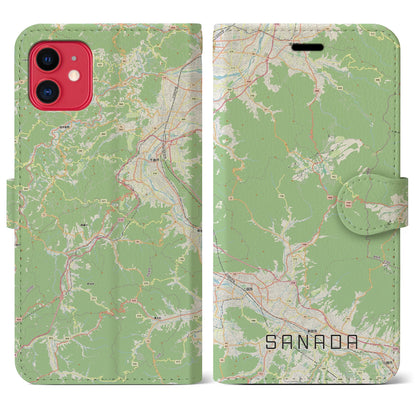 【真田（長野県）】地図柄iPhoneケース（手帳タイプ）