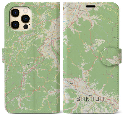 【真田（長野県）】地図柄iPhoneケース（手帳タイプ）