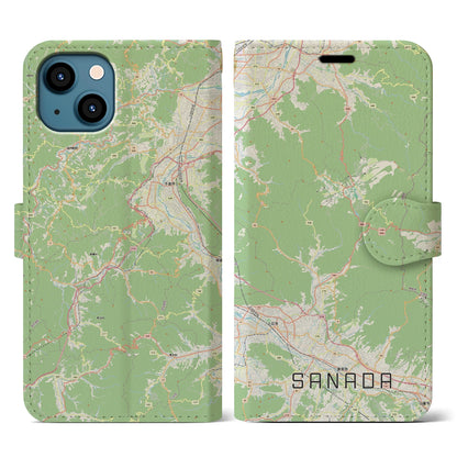 【真田（長野県）】地図柄iPhoneケース（手帳タイプ）