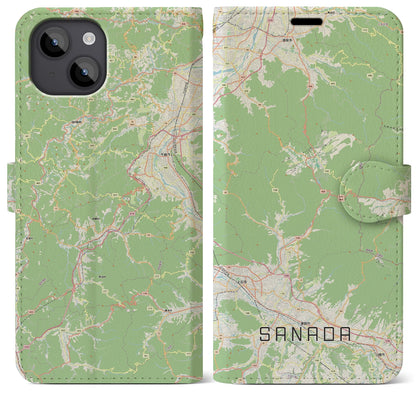 【真田（長野県）】地図柄iPhoneケース（手帳タイプ）