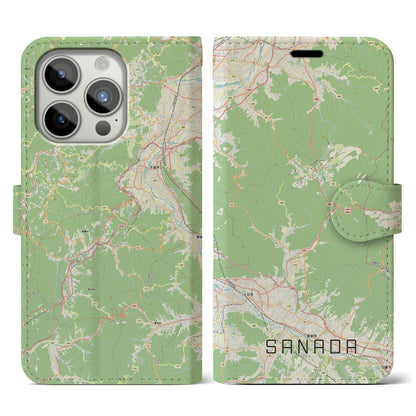 【真田（長野県）】地図柄iPhoneケース（手帳タイプ）