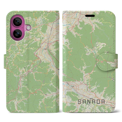 【真田（長野県）】地図柄iPhoneケース（手帳タイプ）