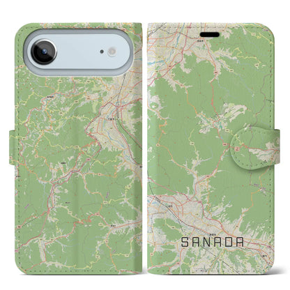 【真田（長野県）】地図柄iPhoneケース（手帳タイプ）